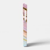 Textured Pink Background Case-Mate iPhone Hülle (Rückseite / Links)