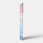 Textured Pink Background Case-Mate iPhone Hülle (Rückseite / Rechts)