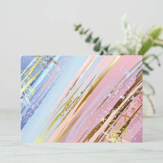 Textured Pink Background Dankeskarte (Stehend Vorderseite)