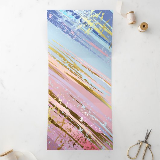 Textured Pink Background Dreifach Gefaltete Ankündigung (Innenseite)