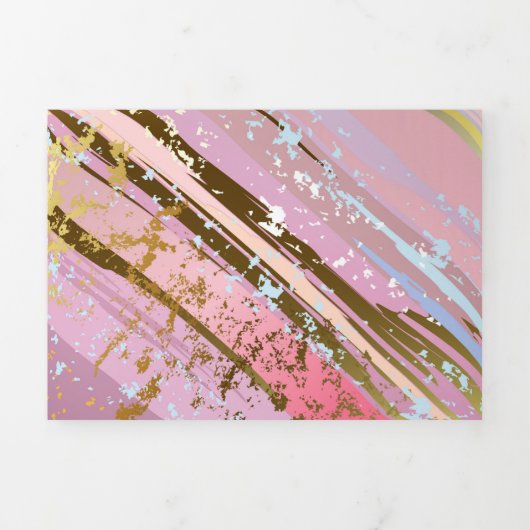 Textured Pink Background Dreifach-gefaltete Programmkarte (Cover)