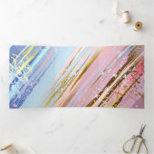 Textured Pink Background Dreifach Gefaltete Urlaubskarte (Innenseite)