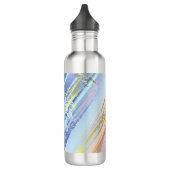 Textured Pink Background Edelstahlflasche (Links)