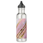 Textured Pink Background Edelstahlflasche (Rechts)