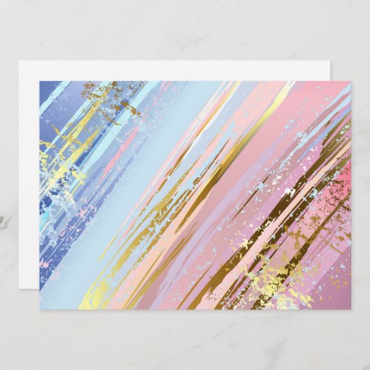 Textured Pink Background Einladung (Vorne/Hinten)