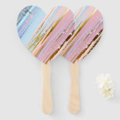 Textured Pink Background Fächer (Vorne und Hinten)