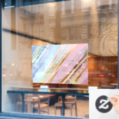Textured Pink Background Fensteraufkleber (Café-Fenster)