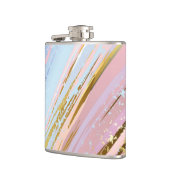 Textured Pink Background Flachmann (Links)