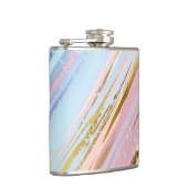 Textured Pink Background Flachmann (Rechts)