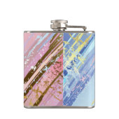 Textured Pink Background Flachmann (Rückseite)