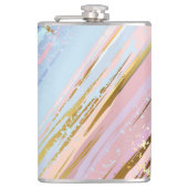 Textured Pink Background Flachmann (Vorderseite)