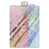 Textured Pink Background Flachmann (Rückseite)