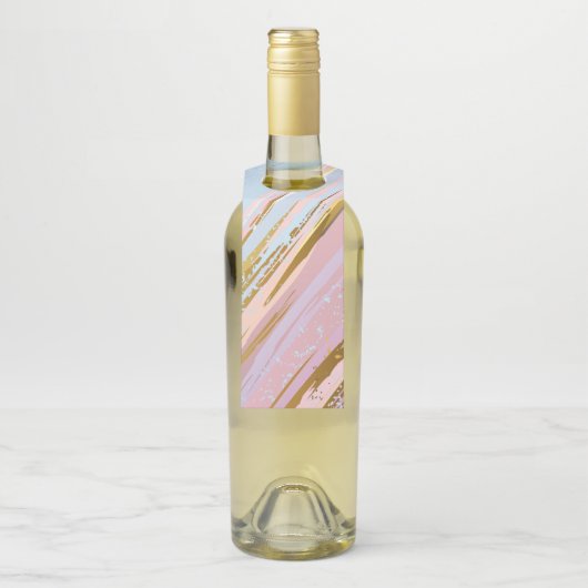 Textured Pink Background Flaschenanhänger (Auf Flasche)