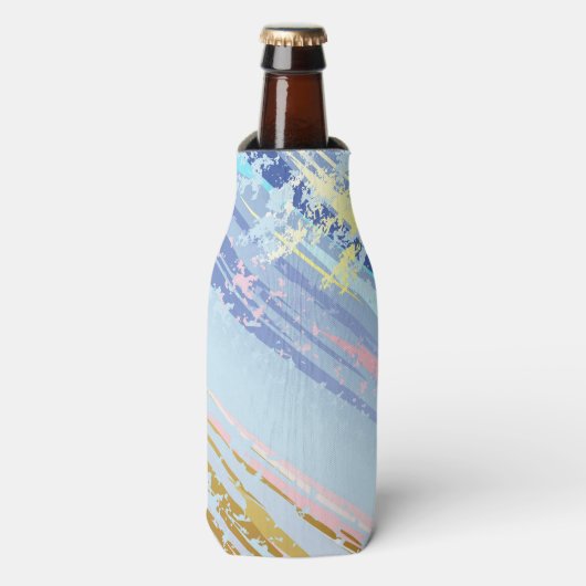 Textured Pink Background Flaschenkühler (Flaschenvorderseite)