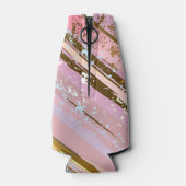 Textured Pink Background Flaschenkühler (Rückseite)