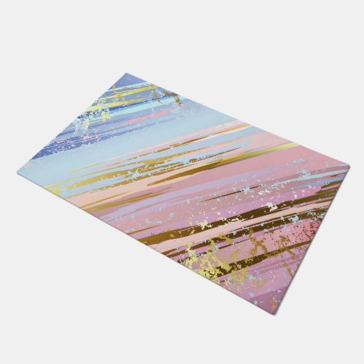 Textured Pink Background Fußmatte (Schrägansicht)