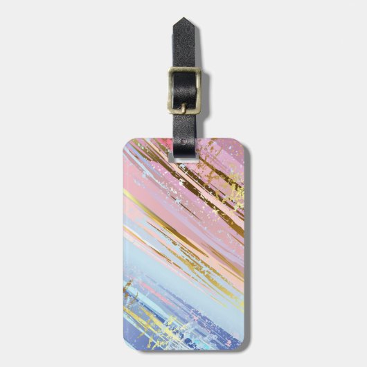 Textured Pink Background Gepäckanhänger (Vorderseite vertikal)