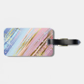 Textured Pink Background Gepäckanhänger (Rückseite horizontal)