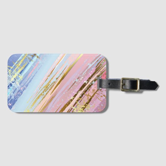 Textured Pink Background Gepäckanhänger (Vorderseite (Horizontal))