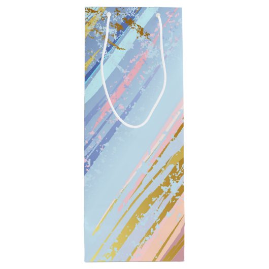 Textured Pink Background Geschenktüte Für Weinflaschen (Rückseite)