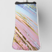 Textured Pink Background Golf Headcover (Rotieren 90)