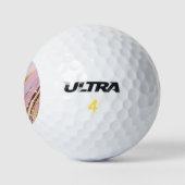 Textured Pink Background Golfball (Logo)