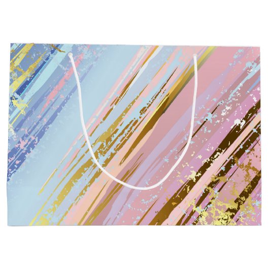 Textured Pink Background Große Geschenktüte (Rückseite)