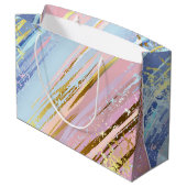 Textured Pink Background Große Geschenktüte (Rückseite Schrägansicht)