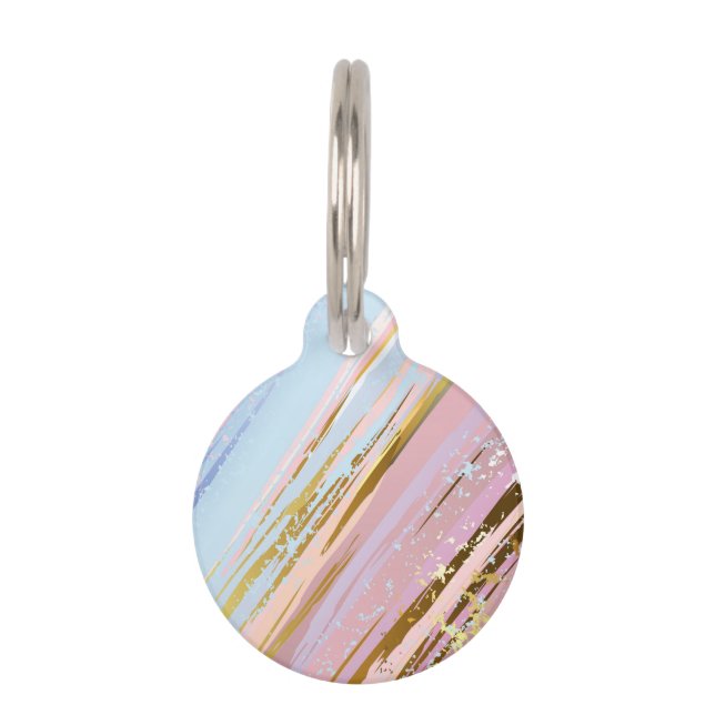 Textured Pink Background Haustiermarke (Vorderseite)