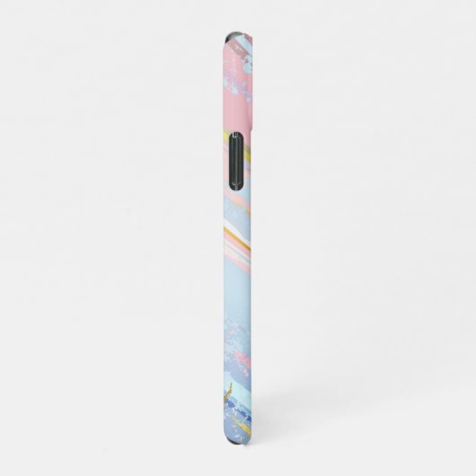 Textured Pink Background iPhone Hülle (Rechte Seite)