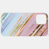 Textured Pink Background iPhone Hülle (Hinten horizontal)