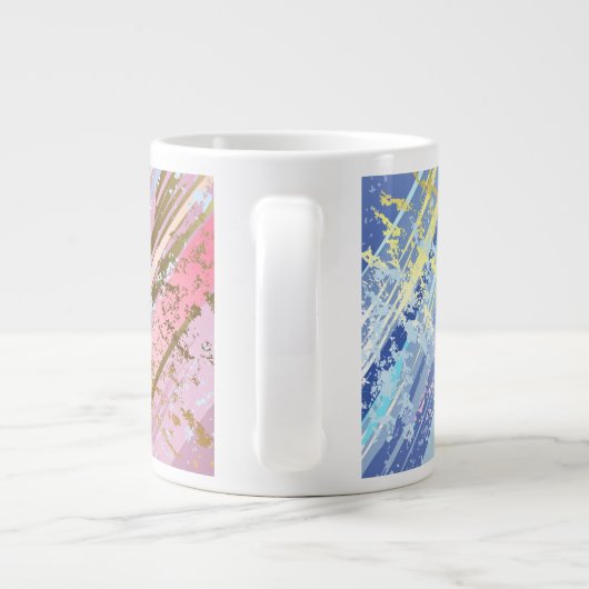 Textured Pink Background Jumbo-Tasse (Rückseite)