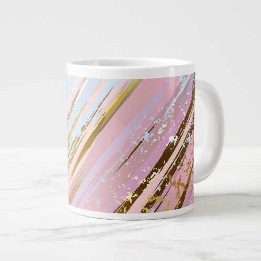 Textured Pink Background Jumbo-Tasse (Vorderseite Rechts)