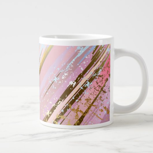 Textured Pink Background Jumbo-Tasse (Rechts)