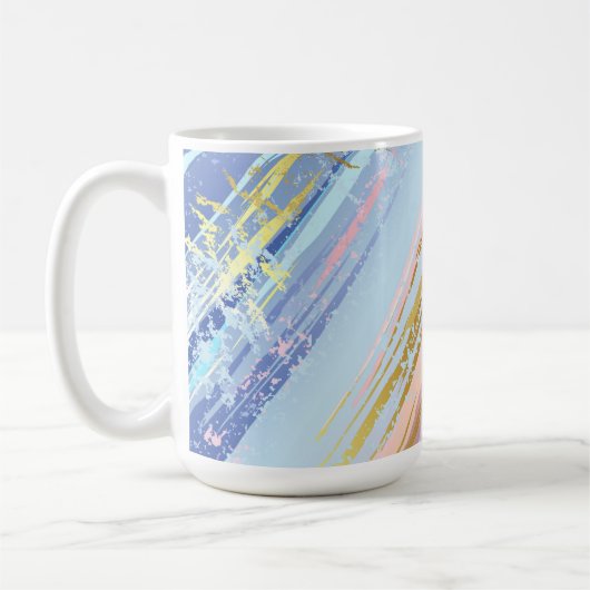 Textured Pink Background Kaffeetasse (Links)