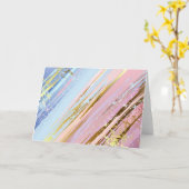 Textured Pink Background Karte (Gelbe Blume)