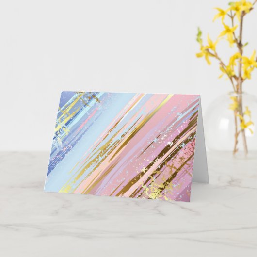 Textured Pink Background Karte (Gelbe Blume)