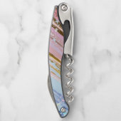 Textured Pink Background Kellnermesser (Rückseite)