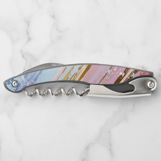 Textured Pink Background Kellnermesser (Rückseite)