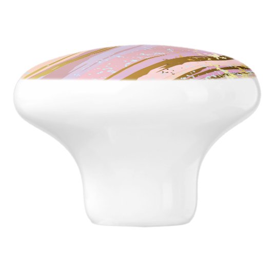 Textured Pink Background Keramikknauf (Seitenansicht)