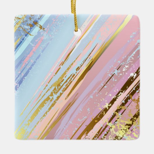 Textured Pink Background Keramikornament (Vorderseite)