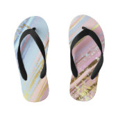 Textured Pink Background Kinderbadesandalen (Fußbett)