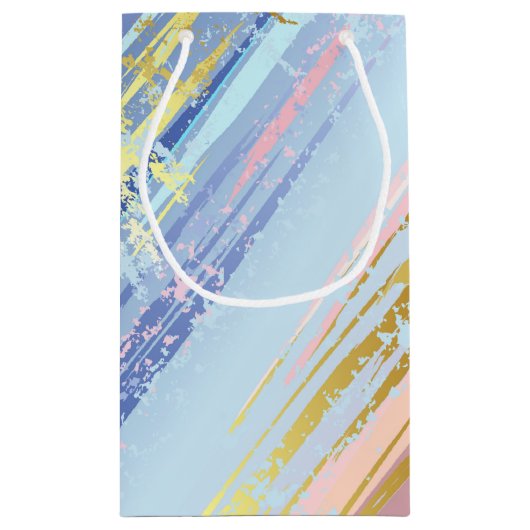 Textured Pink Background Kleine Geschenktüte (Rückseite)