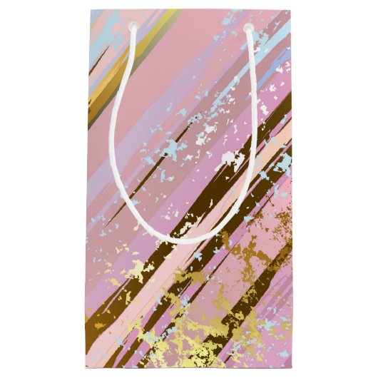 Textured Pink Background Kleine Geschenktüte (Vorderseite)