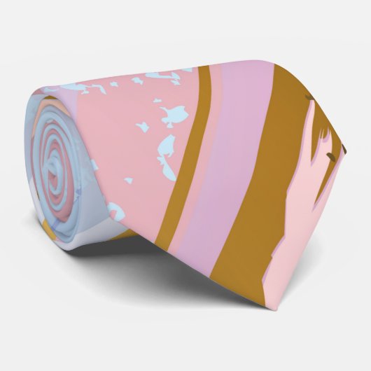 Textured Pink Background Krawatte (Gerollt)