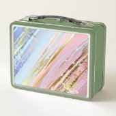 Textured Pink Background Metall Brotdose (Rückseite)