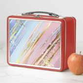 Textured Pink Background Metall Brotdose (Beispiel)