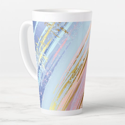 Textured Pink Background Milchtasse (Linke Ecke)