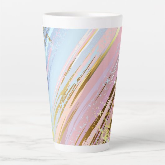 Textured Pink Background Milchtasse (Vorderseite)
