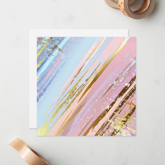 Textured Pink Background Mitteilungskarte (Vorderseite/Rückseite Beispiel)